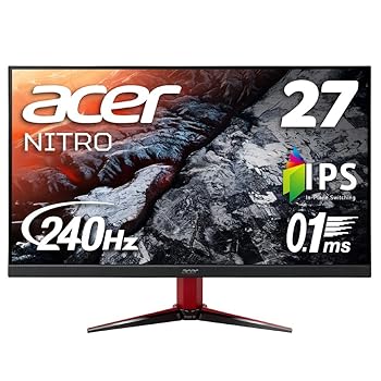 【中古】Acer ゲーミングディスプレイ VG272Xbmiipx 27型広々とした IPS 非光輝 盛りだくさん固定ディスク 0.1ms(GTG) 240サイクル HDMI DisplayHDR 400 G-SYNC Compatible フリッカー