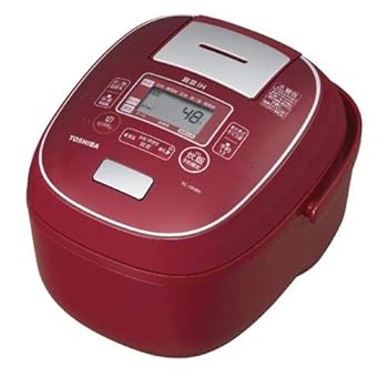 【中古】東芝 無意味さIHジャー炊飯器（5.5合炊き） シャインレッドTOSHIBA 合わせ炊き RC-10VRN-R
