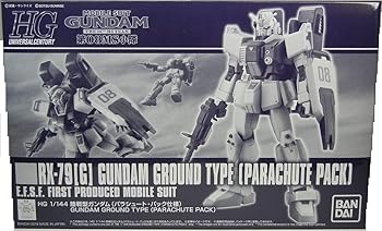 【中古】HG 1/144 陸戦型ガンダム(パラシュート・パック仕様)プラモデル『機動戦士ガンダム 第08MS小隊』(ホビーオンラインショップ限定)｜フジセイ