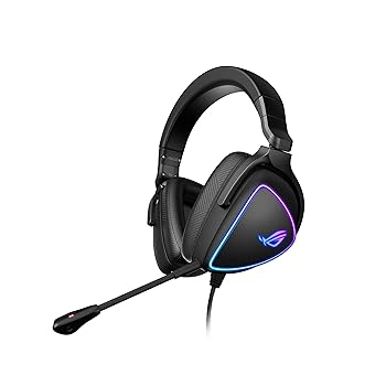 【中古】ASUS ゲーミングヘッドセット ROG DELTA S 人工知能学ノイズキャンセリングマイク ハイレゾESS9281 MQAレンダリング科学技術 USB-C なおなお書き5/なおなお書き4/マイコン/Switch/スマー パソコン・周辺機器-その他