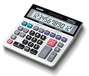 【中古】カシオ 標準尺度計算器 税数えること・足し加える器遣りくち 事務机手合い 12桁 DS-120TW