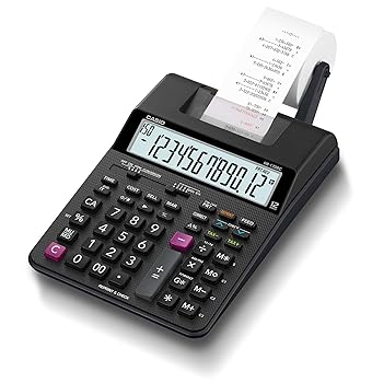 【中古】カシオ 印刷機計算器 事務机手合い 12桁 HR-170RC-BK