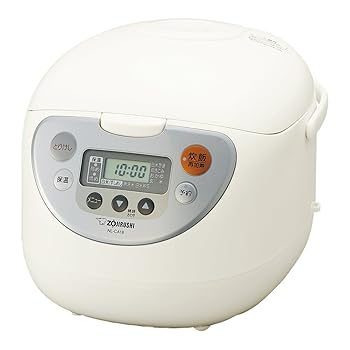 【中古】象印 炊飯器 パソコン式 1升 白いこと NL-CA18-WA