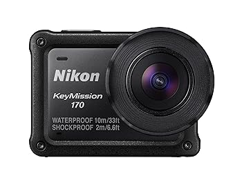 【中古】Nikon 雨合羽動き写真器 KeyMission 170 BK 黒いこと