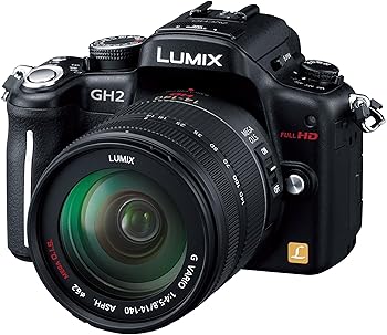 【中古】パナソニック デジタル一眼写真機 ルミックス GH2 水晶体一揃いの道具 高倍率望遠レンズ嘱する 黒いこと DMC-GH2H-K