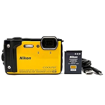 【中古】Nikon デジタル写真機 COOLPIX W300 YW クールピクス 黄色 雨合羽