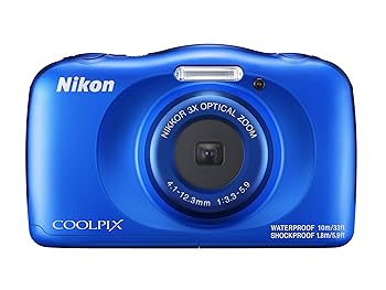 【中古】Nikon デジタル写真機 COOLPIX W150 雨合羽 W150BL クールピクス 青色