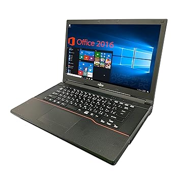 【中古】【Microsoft Office 2016搭載】【Win 10搭載】富士通 A553/Celeron 1.8GHz/メモリー:4GB/HDD:1TB/DVDドライブ/大画面15.6インチ液晶/無線LAN搭載|フジセイ