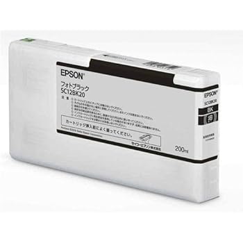 【中古】エプソン SC12BK20 インキ薬莢(映し絵黒いこと/200ml)