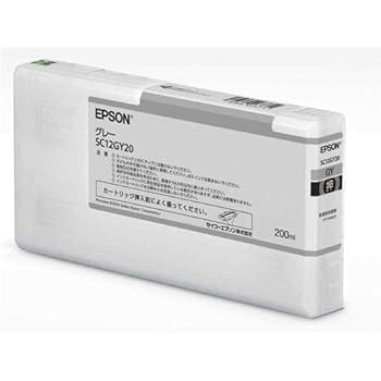 【中古】エプソン SC12GY20 インキ薬莢(薄墨色/200ml)