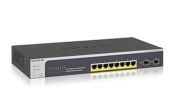 【中古】【製造会社生み出すこと為し終わる品】NETGEAR スイッチングこしき ギガ 10界面 かっこ良い (PoE+x8 75W/SFPx2) L2+ VLAN QoS ACL LAG ルーティング 日本語相応う GS5