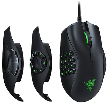 【中古】Razer Naga Trinity 片方名取り草を2/7/12名取り草に付け替え能力のある USB MMO/MOBAゲーミングマウス 黒いこと 【日本置き目代わりになる店引き受ける品】 RZ01-0241010