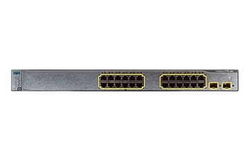 【中古】CISCO Catalyst 3750G-24TS-E1U スタッカブル マルチ度合い ギガビット 取り替えっこ WS-C3750G-24TS-E1U