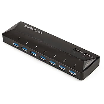 【中古】StarTech.com 7ポート USB 3.0ハブ 急速充電専用ポート搭載(2ポート x 2.4A) ST93007U2C|フジセイ