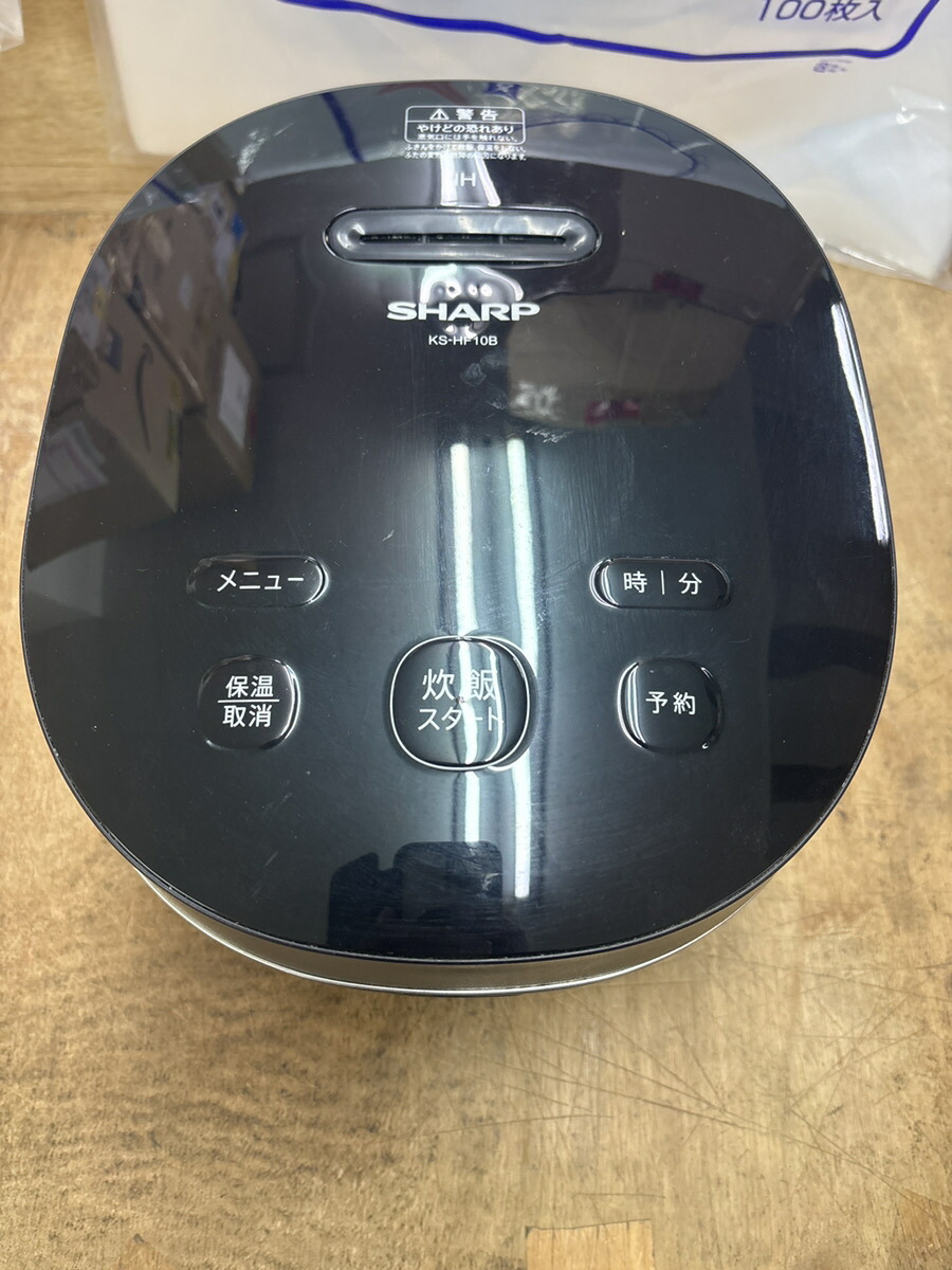 〈中古〉シャープ 炊飯器 5.5合 IH式 PLAINLY 匠の火加減 ブラック KS-HF10B-B