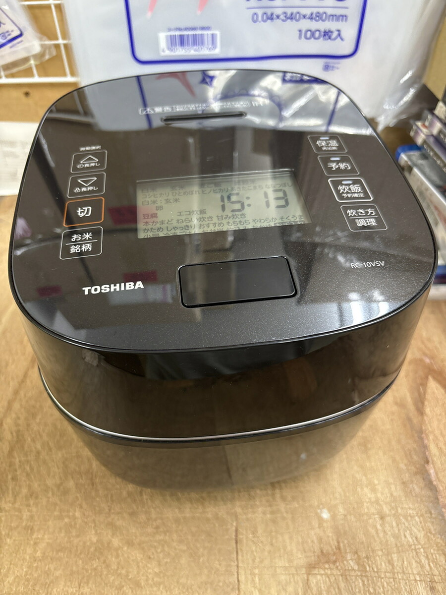 〈中古〉TOSHIBA(東芝) 炊飯器 炎匠炊き 5.5合 RC-10VSV(K) グランブラック 無意味さ翦断応力IH rice cooker 日本製 無意味さひたし 無意味さ保温精白米40第四次元