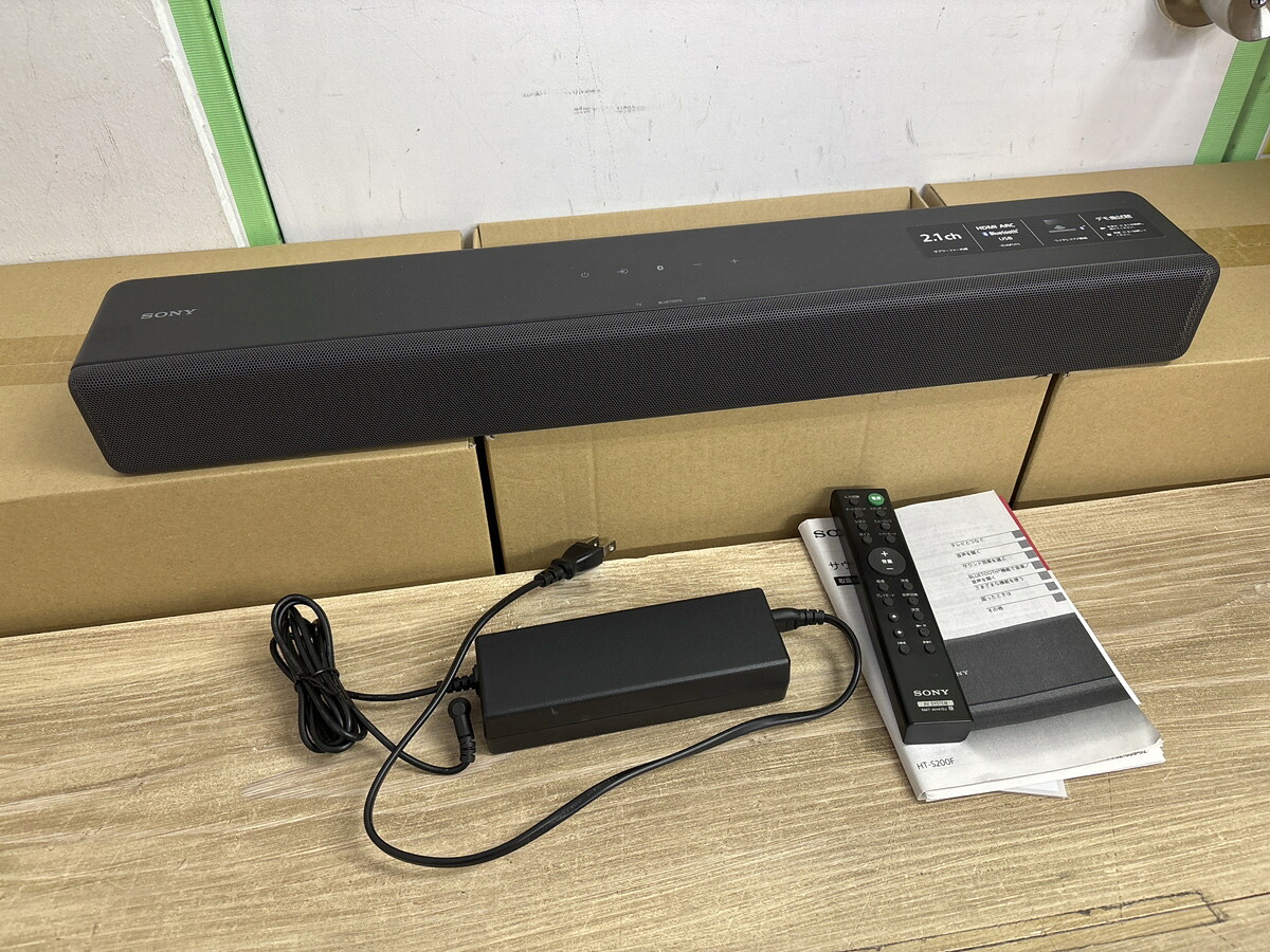〈中古〉ソニー コンパクトサウンドバー HT-S200F B 黒いこと 内蔵サブウーファー HDMI 向こう正面サラウンド Bluetooth相応う