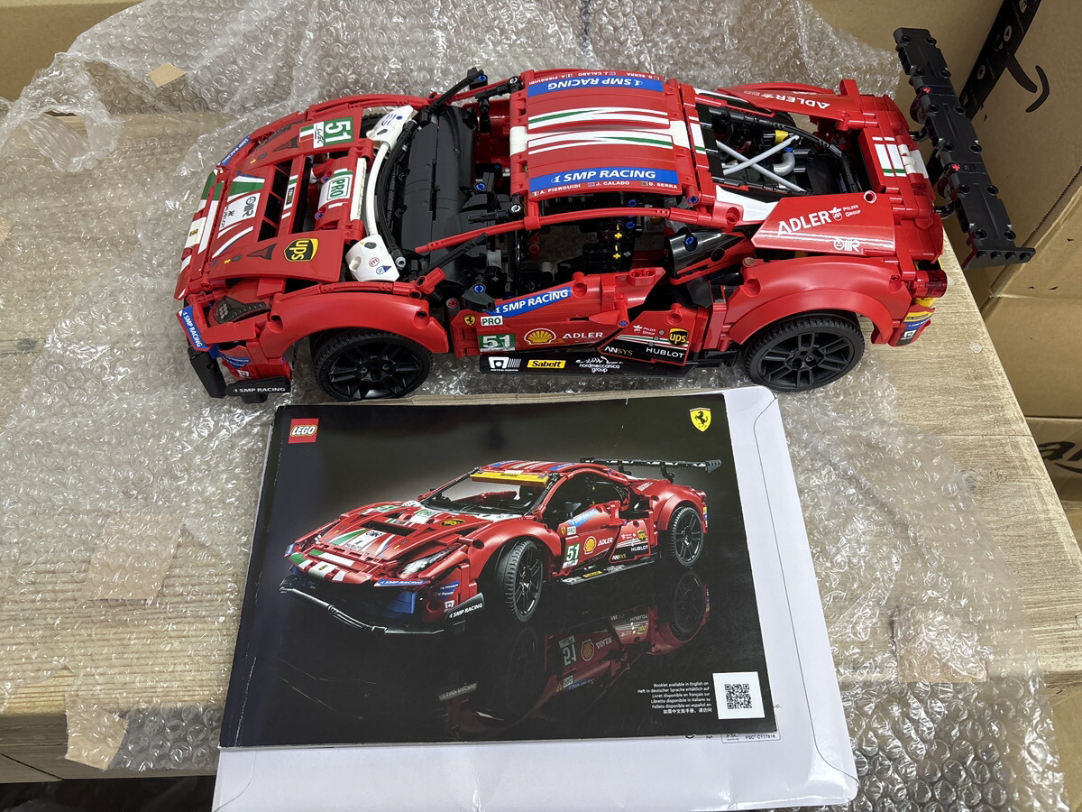 〈中古〉レゴ(LEGO) 技法 フェラーリ 488 GTE AF コルセ #51 42125 手あそび 立ちはだかる STEM 知育 車 くるま お坊っちゃん 成年者レゴ
