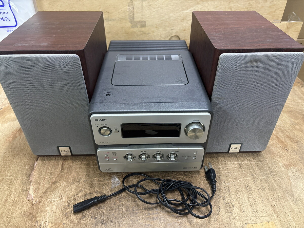〈中古〉SHARP MDLP内蔵MDマイクロコンポ SD-GX1-B