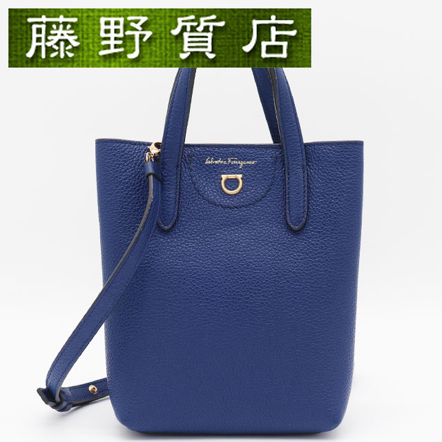 フェラガモ FERRAGAMO ガンチーニ ミニ ハンドバック なめし革 青碧 ゴールド金具 2way 曲がった掛け ミニ ショルダーバッグ レディース ミニ御徒面子 ブランド名 Salvatore Ferragamo サルヴァトーレ フェラガモ 8306
