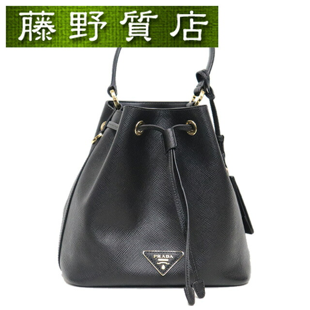 楽天市場】【バッグ】PRADA プラダ ロゴ バケットバッグ 巾着