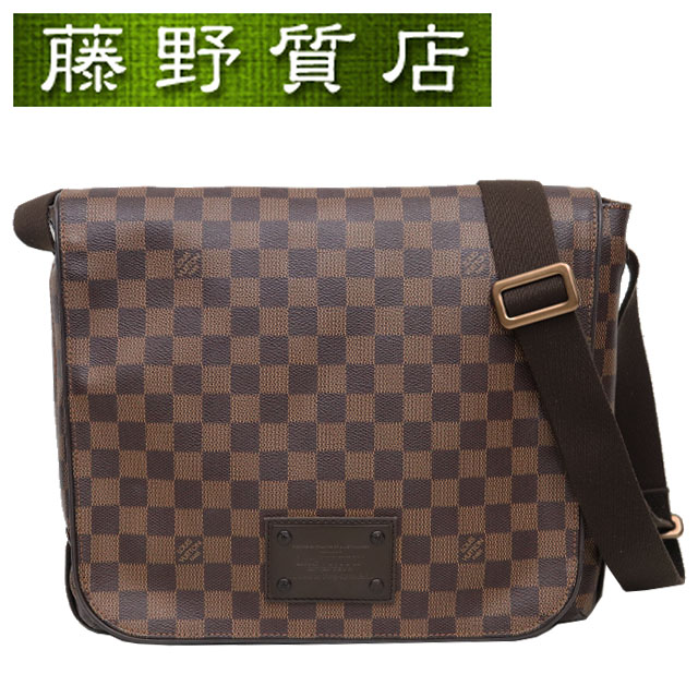 ルイヴィトン LOUIS VUITTON ブルックリンMM ダミエ 赤銅色系金具 N51211 ショルダーバッグ 伝達人御徒面子 曲がった掛け 8178