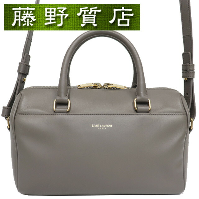 ボストンバッグYves Saint-Laurentバッグ YVES SAINT LAURENT LOGO EMBOSSED DESIGN LEATHER BOSTON BAG
