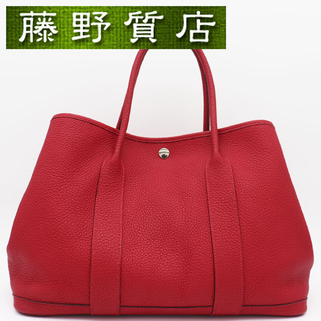 エルメス HERMES ガーデンパーティPM 36 カマイユ ネゴンダ レッド 赤系 シルバー金具 X刻印 2016年 トートバッグ ハンドバッグ ブランド エルメスバッグ エルメスガーデンパーティ エルメスガーデンパーティー ガーデンパーティpm 8294｜藤野質店　店