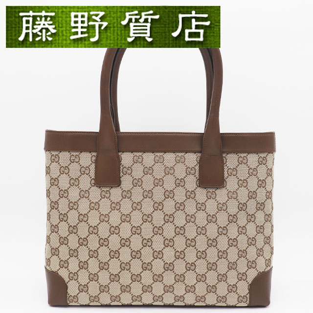 グッチ GUCCI GGキャンバス トート バッグ 33890 GGキャンバス レザー ベージュ ブラウン 茶 シルバー金具 ショルダーバッグ 肩掛けバッグ グッチ バッグ 中古 トートバッグ レディース グッチバッグ gucci bag ブランド バッグ 中古バッグ ブランドバッグ 8240
