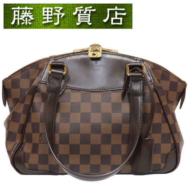 (美品）ルイヴィトン LOUIS VUITTON ヴェローナ PM ダミエ ブラウン ゴールド金具 N41117 bag 中古 ルイ・ヴィトン ヴェローナpm バッグ ヴィトンバック ルイヴィトンバッグ ルイヴィトンバック ルイヴィトンバッグ中古 ルイヴィトン中古バッグ ルイヴィトン中古バック 8024