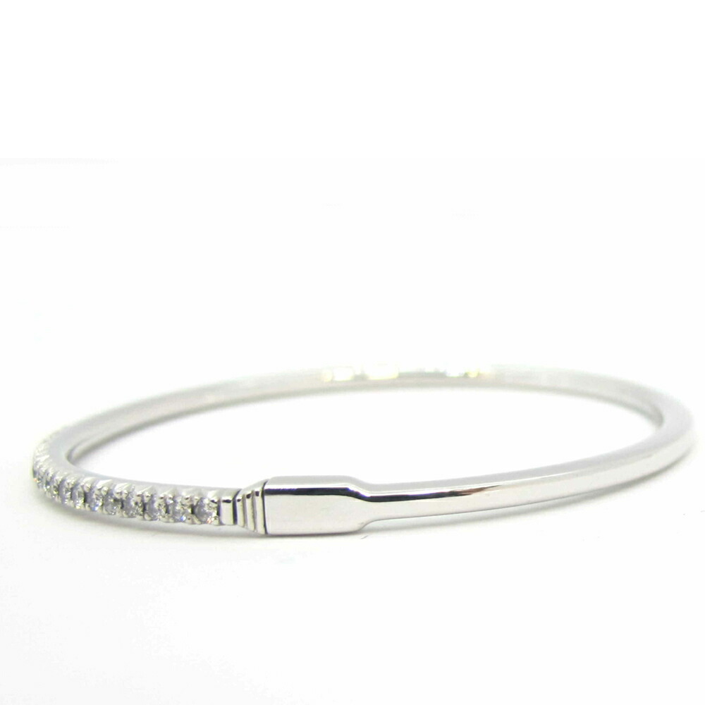 楽天市場 送料無料 美品 ティファニー Tiffany メトロ ヒンジ バングル ハーフ サークル ブレスレット K18 Wg ダイヤ ｓ ハーフダイヤ 71 藤野質店 楽天市場店