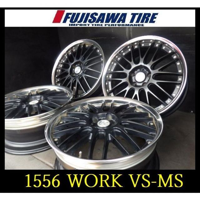 【中古】 WORK ワーク その他 中古【1556】◆WORK VS-MS◆19x8JJ 5穴 PCD114.3 +39◆4本 93121