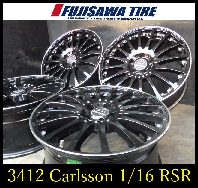 【3412】A▲送料無料▲Carlsson 1/16 RSR▲18x8.5J 5穴 PCD112 +50▲4本 3412