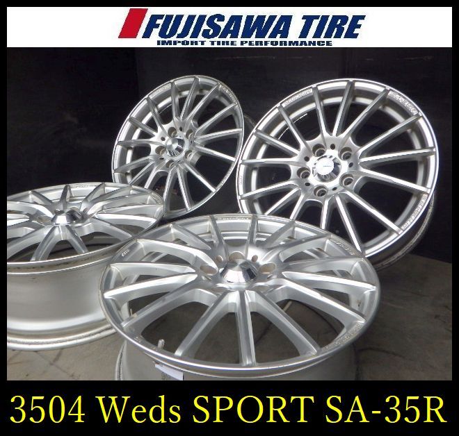 【3504】B▲送料無料▲Weds Sport SA-35R▲17x7.0J 5穴 PCD114.3 +48▲4本 3504