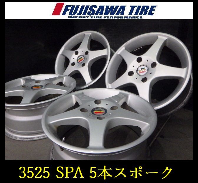 【中古】 社外 ホイール ホイール 【3525】B送料無料▲SPA 5本スポーク▲15x6.5J 4穴 114.3 +45▲4本 3525-26 ｜フジサワタイヤ 店