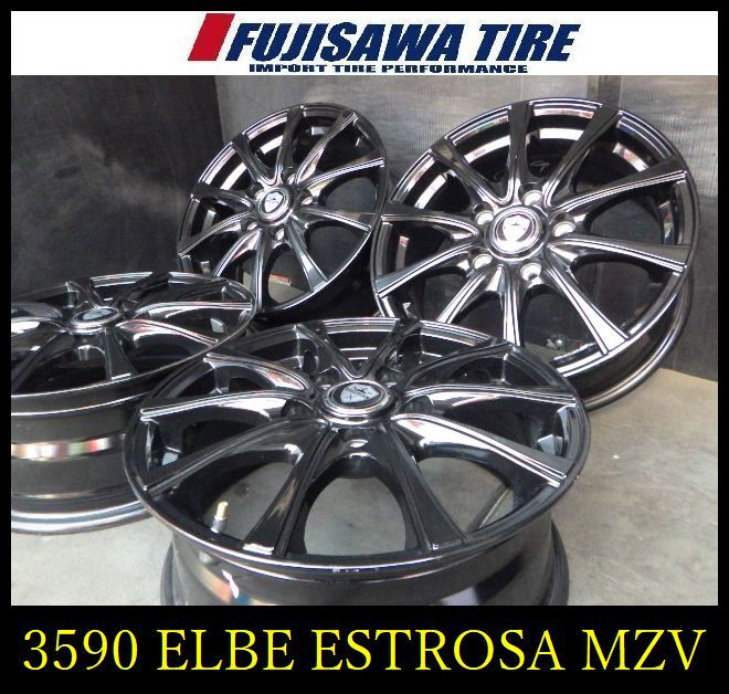 【3590】B▲送料無料▲ELBE ESTROSA▲15x6.0J 5穴 PCD114.3 +53▲4本 3590 ｜フジサワタイヤ 店 17,297円