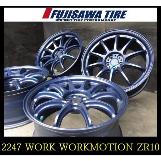 【中古】 WORK ワーク その他 中古【2247】FK00204225▲WORK WORK MOTION ZR10▲18x8.5J 5穴 PCD100 +47▲4本 104804 ｜フジサワタイヤ 店