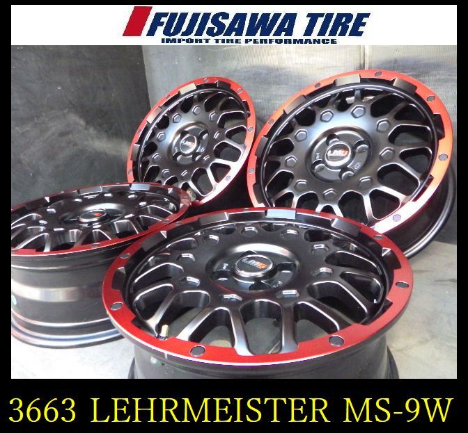 【中古】 社外 ホイール ホイール 【3663】B送料無料▲LEHRMEISTER LMG MS-9W▲16x6.5J 4穴 100 +42▲4本 3663-26