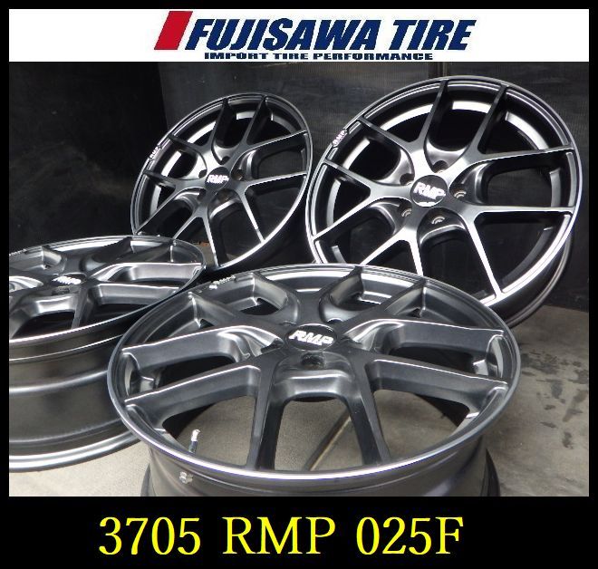 【中古】 社外 ホイール ホイール 【3705】A送料無料▲RMP 025F▲17x7.0J 5穴 100 +50▲4本 3705-26