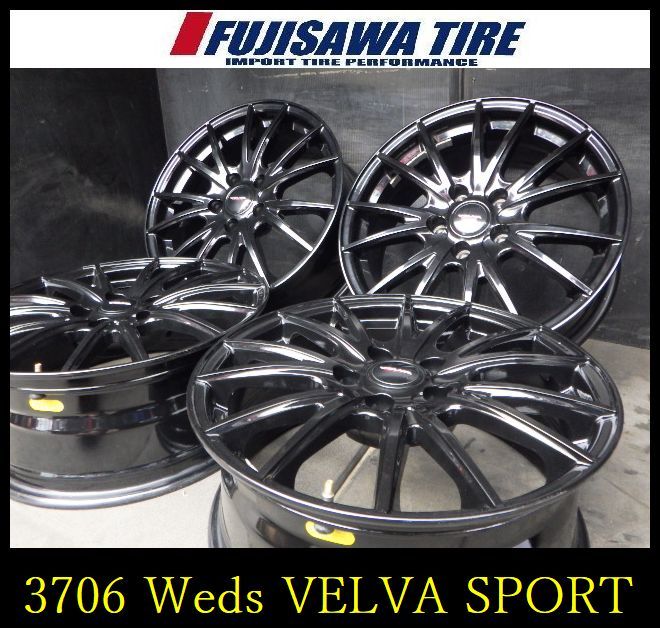 【中古】 社外 ホイール ホイール 【3706】B送料無料▲Weds VELVA SOPRT▲17x7.0J 5穴 114.3 +40▲4本 3706-26 22,961円