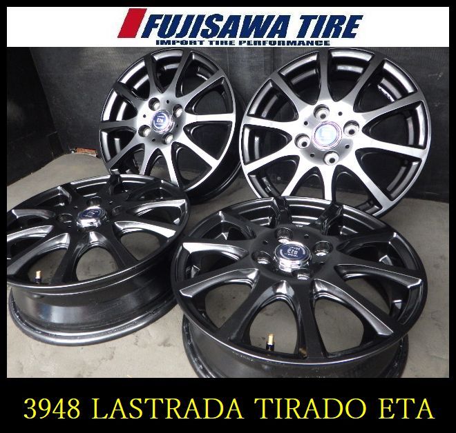 【中古】 社外 ホイール ホイール 【3948】J送料無料▲LASTRADA TIRADO ETA▲14x4.5J 4穴 100 +45▲4本 3948-26 |フジサワタイヤ 店