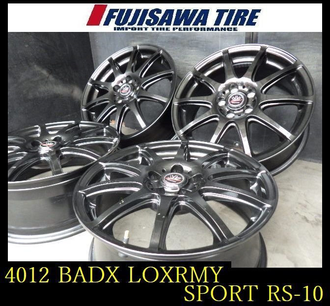 【4012】B▲送料無料▲BADX LOXRMY SPORT RS-10▲16x6.5J 5穴 PCD100 +48▲4本 4012-26 ｜フジサワタイヤ 店