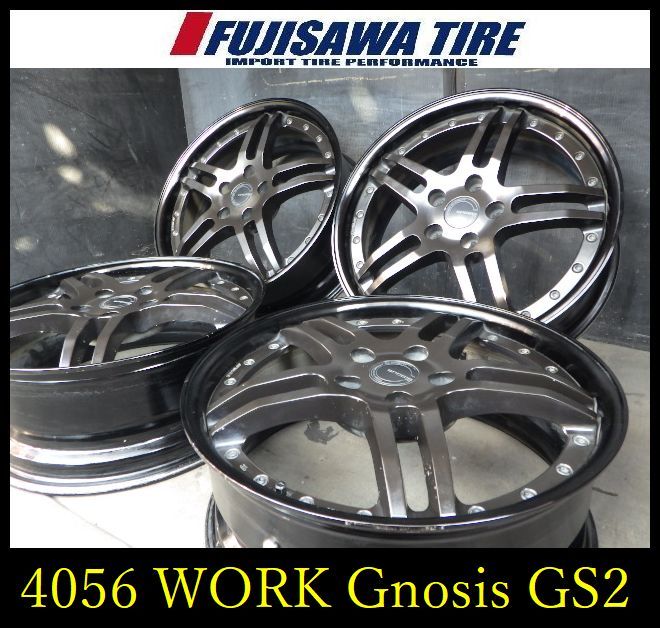 【4056】50B▲送料無料▲WORK Gnosis GS2▲18x7.0J 5穴114.3 +48◆4本 4056-26 ｜フジサワタイヤ 店