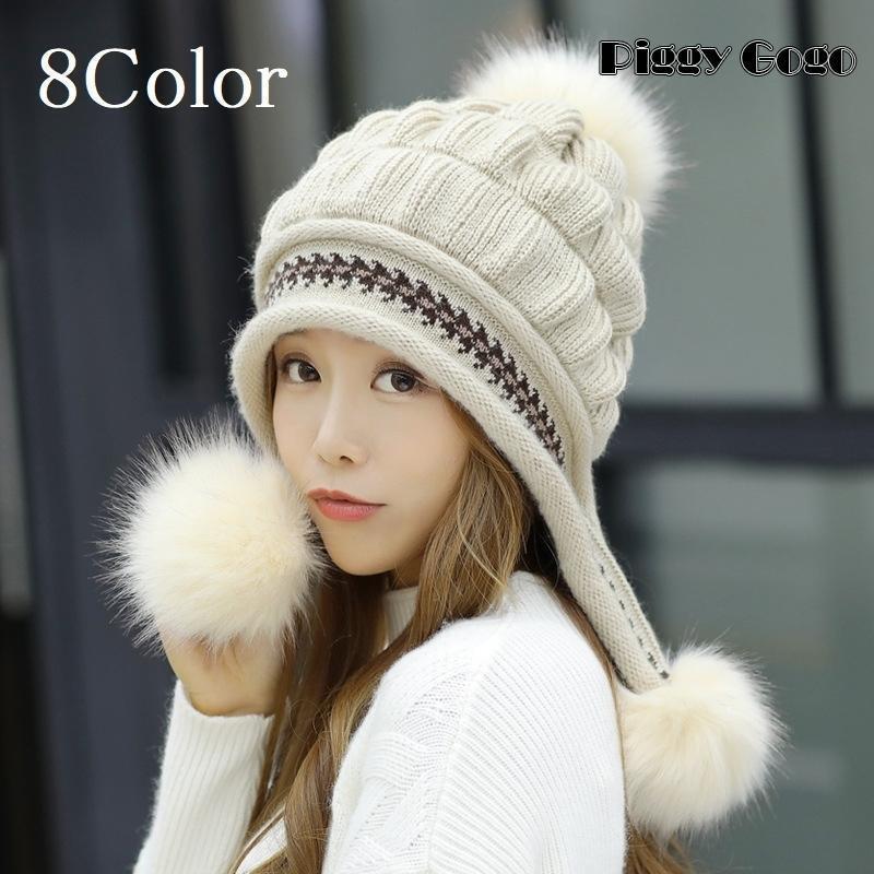 楽天市場】フェイクファー付き暖かニット♪ ROCK（ロック）ぼんぼん