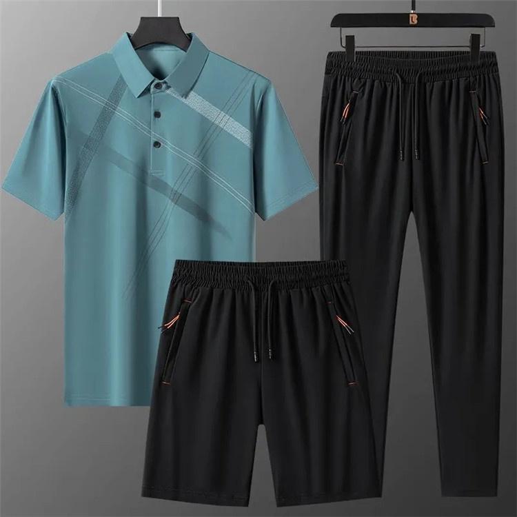 メンズ 夏用 上下セット 2点セット Tシャツ パンツ ジャージ 男子用 スポーツウェア セットアップ 運動 カジュアル 吸汗 速乾 通気 SHOP DAN