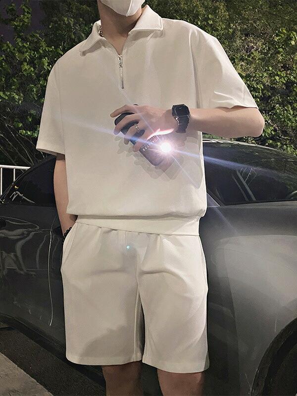 メンズ 夏用 上下セット 2点セット Tシャツ パンツ ジャージ 男子用 スポーツウェア セットアップ 運動 カジュアル 吸汗 速乾 通気 SHOP DAN