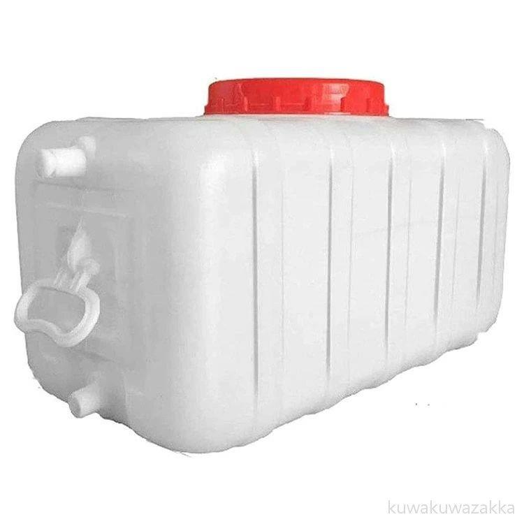 ウォータータンク ポリタンク 水タンク 給水タンク 水 タンク 25L 50L 100L 水貯蔵容器 プラスチック製 ウォータージャグ カバーとバルブ付き 横型 屋外ポータブルバケ 貯水タンク 正方形 SHOP DAN