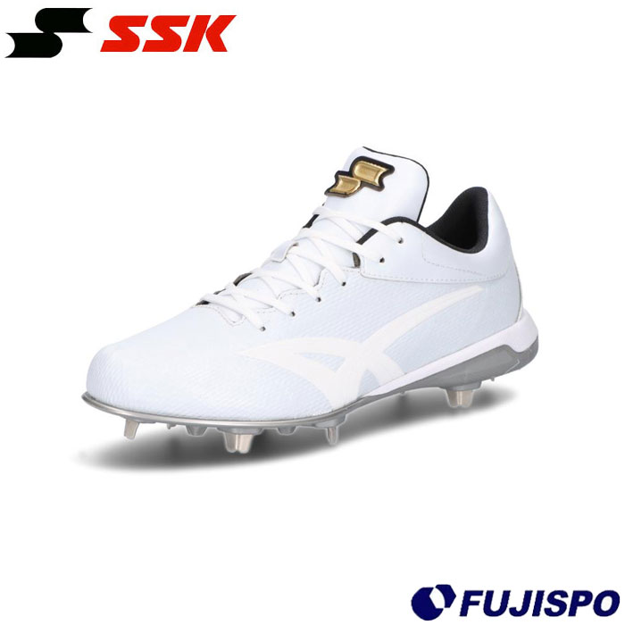 野球 エスエスケイ 金具スパイク SSK 野球シューズ 野球スパイク 紐タイプ ホワイト×ホワイト (ESF3250LW)