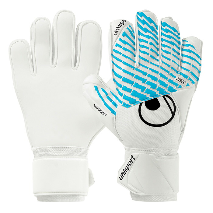 ウールシュポルト サイバーテック スーパーソフト uhlsport サッカー キーパーグローブ キーパー手袋 ゴールキーパー GK ホワイト×サイバーブルー×ブラック (1011381-01)