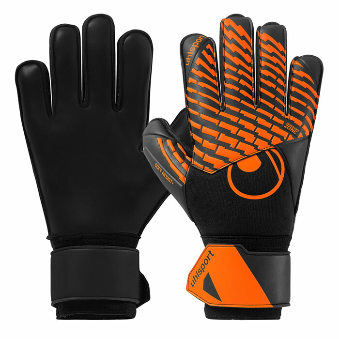 ウールシュポルト ソフトレジスト uhlsport サッカー キーパーグローブ キーパー手袋 ゴールキーパー GK ブラック×フローオレンジ (1011390-01)